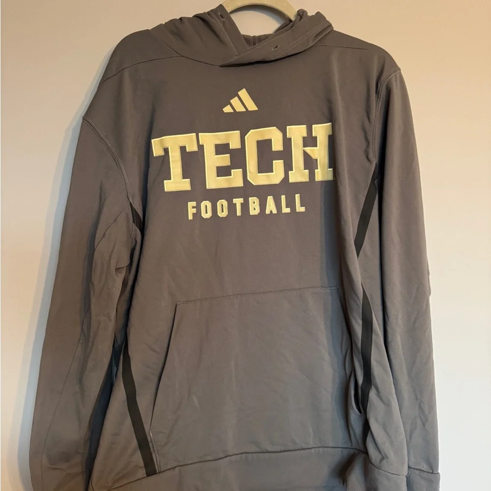 adidas Gray Hoodie with Gold Graphic